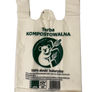Reklamówki kompostowalne torby BIO 30cm x 55cm 100 szt 100% ekologiczne