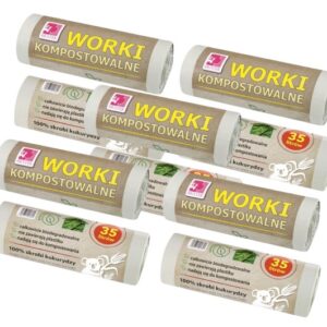 Worki kompostowalne na odpadki BIO 35 litrów 75 sztuk - pakiet